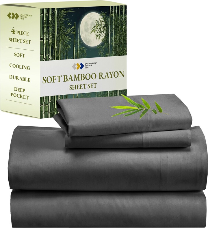 California Design Den King 4 Piece Rayon from Bamboo Deep Pocket Sheet Set