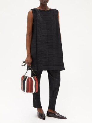 Pleats Please Issey Miyake Technical-pleated Tunic Top - Black