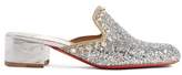 Thumbnail for your product : Christian Louboutin Spiked Sun Glitter Mule