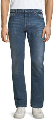 Valentino Rockstud Straight-Leg Jeans