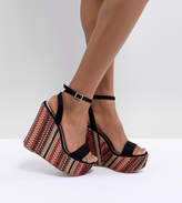 Thumbnail for your product : ASOS Design Tropics High Sandal Wedges