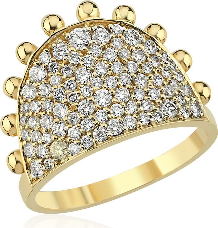 CHARMS COMPANY 14K Yellow Gold Diamond Ring