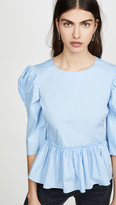Thumbnail for your product : Brock Collection Puff Sleeve Peplum Blouse