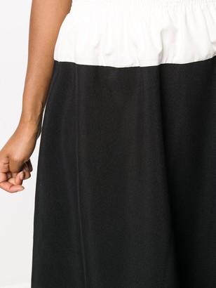 Sara Lanzi Two-Tone Flared Skirt