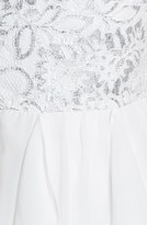 Thumbnail for your product : Aidan Mattox Embellished Lace & Ruffled Chiffon Gown