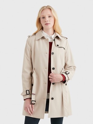 Tommy Hilfiger Belted Single Breasted Trench - ShopStyle Coats