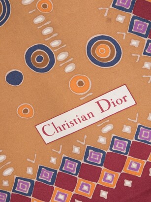 Christian Dior 1970 Pre-Owned Geometric-Print Scarf