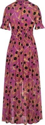 Diane von Furstenberg Erica Maxi Dress In Ladybug Dot