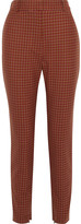 Thumbnail for your product : Zimmermann Unbridled Stovepipe Checked Stretch-cady Slim-leg Pants