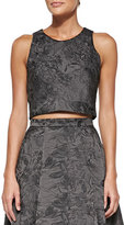 Thumbnail for your product : Alice + Olivia Kesten Sleeveless Jacquard Crop Top