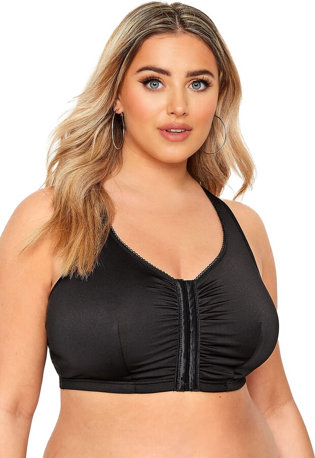 Yours 2 Pack & White NonWired Front Fastening Bras Women's Plus