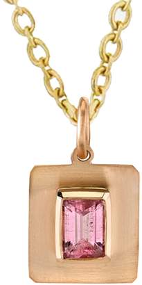 Irene Neuwirth Emerald Cut Pink Tourmaline Charm - Rose Gold