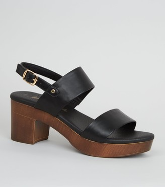 black platform heels new look