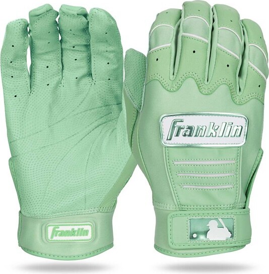 Boys,Girls Franklin MLB CFX Pro Hi-Lite Pro Baseball Batting Gloves Mint Small