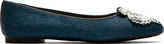 Thumbnail for your product : Kenzo Teal Calf-Hair Tiger Icon Embroidered Loafers