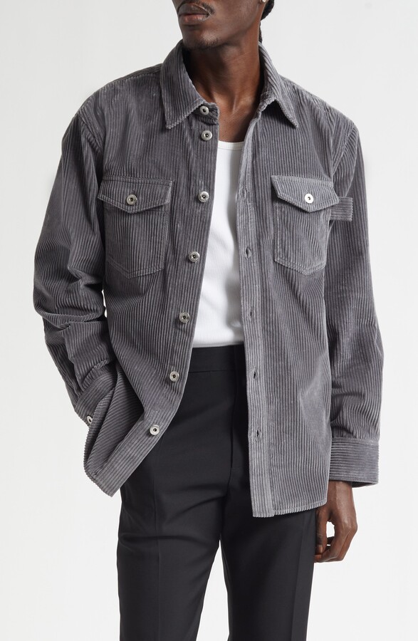 Bottega Veneta Matte Cotton Corduroy Button-Up Shirt