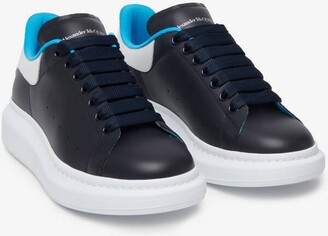 Alexander McQueen Men's Oversized Sneaker In Navy/white/lapis Blue