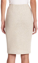 Thumbnail for your product : St. John Shimmer Twill Pencil Skirt