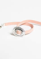 Thumbnail for your product : Missy Empire Saxona Pink Faux Suede Silver Buckle Choker