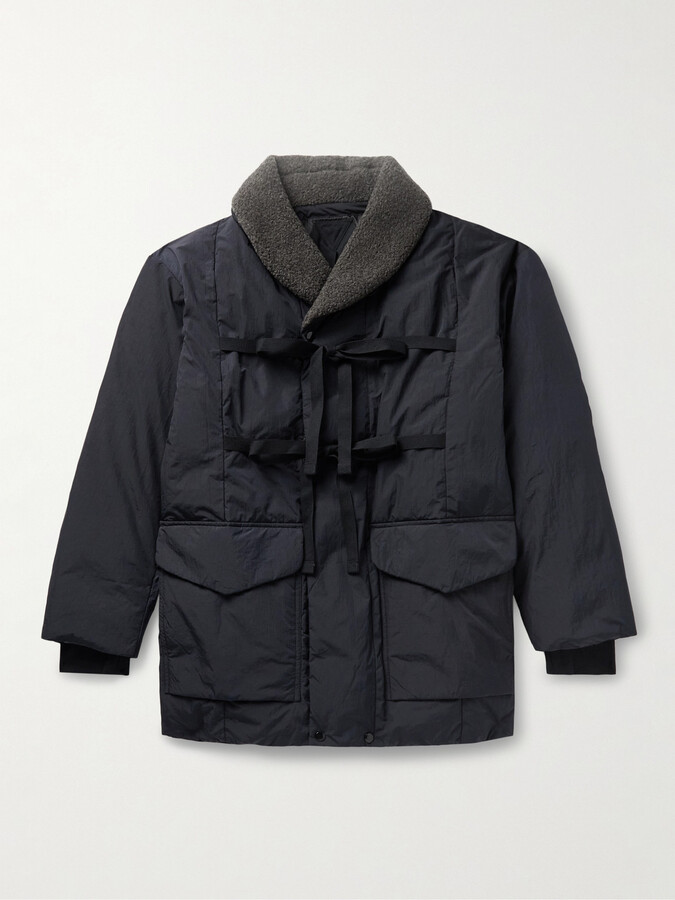 Norbit by Hiroshi Nozawa Boa Shawl-Collar Fleece-Trimmed Quilted