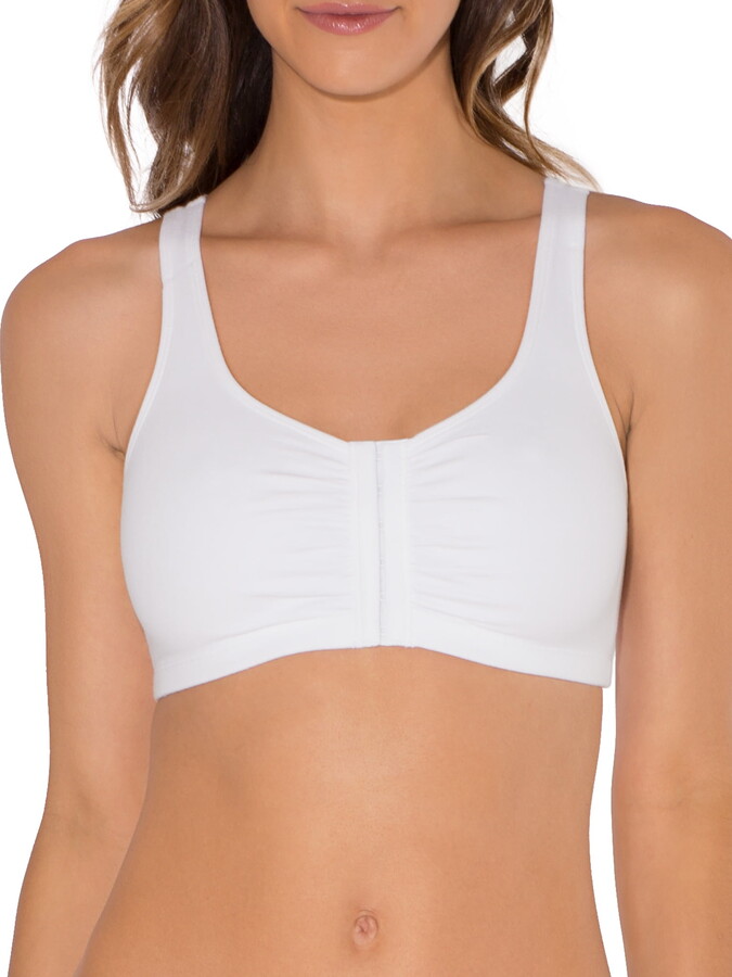 Fruit of The Loom Women’s Comfort Front Close Cotton Sports Bra, 2-Pack
