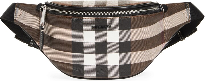Burberry Mini Cason Check Belt Bag in Gray for Men