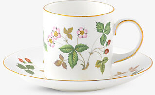Wedgwood Wild Strawberry Bone China Coffee Cup and Saucer Set
