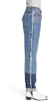 Acne Studios Mirja Frayed High Waist Straight Leg Jeans