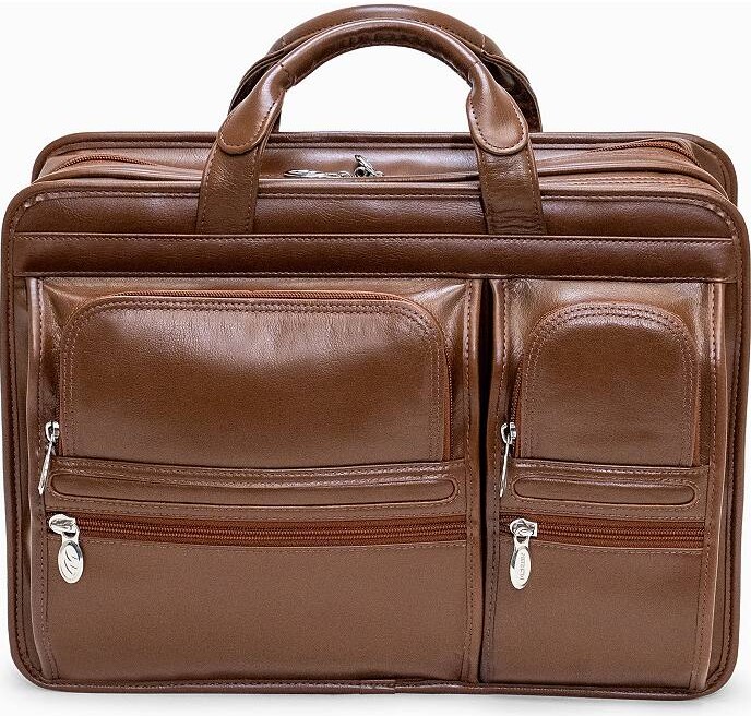 McKleinUSA 15-in. Leather Double Compartment Laptop Briefcase