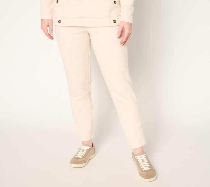 Denim & Co. As Is Active Reg.PatternedJaquard Ankle Pants