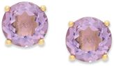 Thumbnail for your product : Macy's 18k Gold over Sterling Sterling Earrings, February's Birthstone Amethyst Stud Earrings (1-3/8 ct. t.w.)