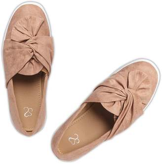 Evans Pink Knot Bow Skater Shoes