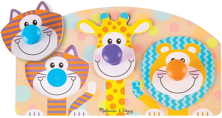 First Play 3-pc. Wooden Jumbo Knob Safari Animal Puzzle