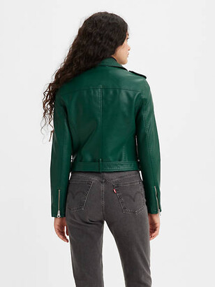 Levi's Belted Faux Leather Moto Jacket - Women's - Forest