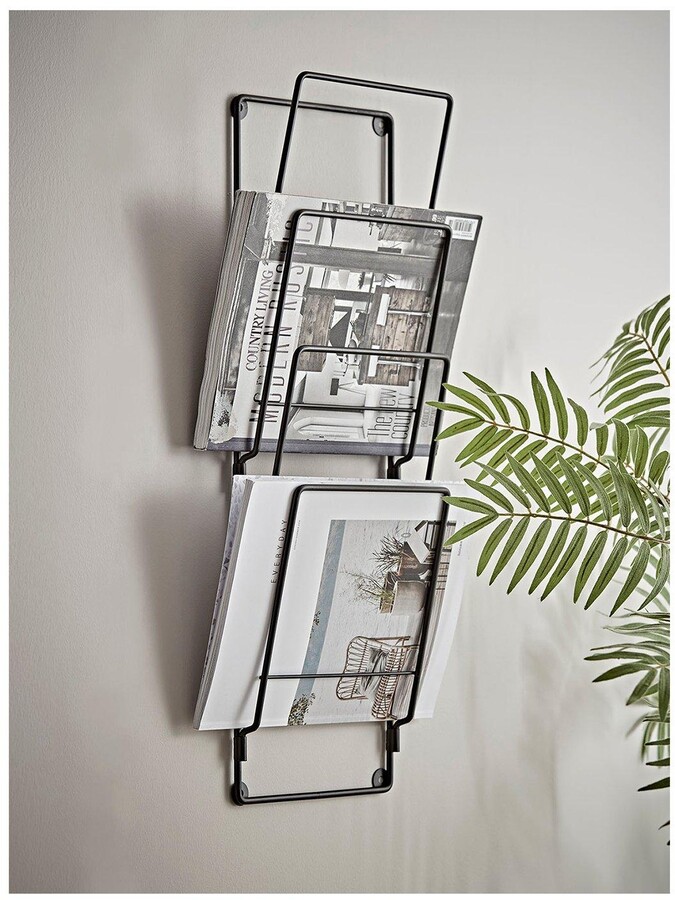 Cox & Cox Industrial Wall Magazine Rack ShopStyle Decor