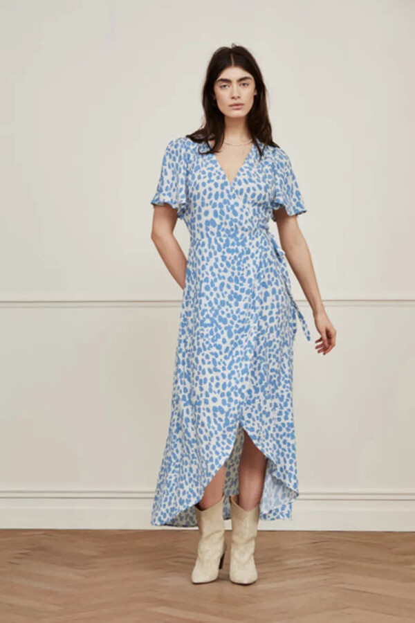 Fabienne Chapot Archana Butterfly Dress - White/Ocean Blue Sea Spots -  ShopStyle