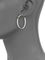 Thumbnail for your product : Gurhan Sterling Silver & 24K Yellow Gold Lentil Hoop Earrings/1.6"