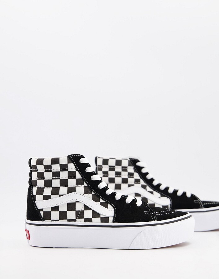 vans checkered shoes high tops