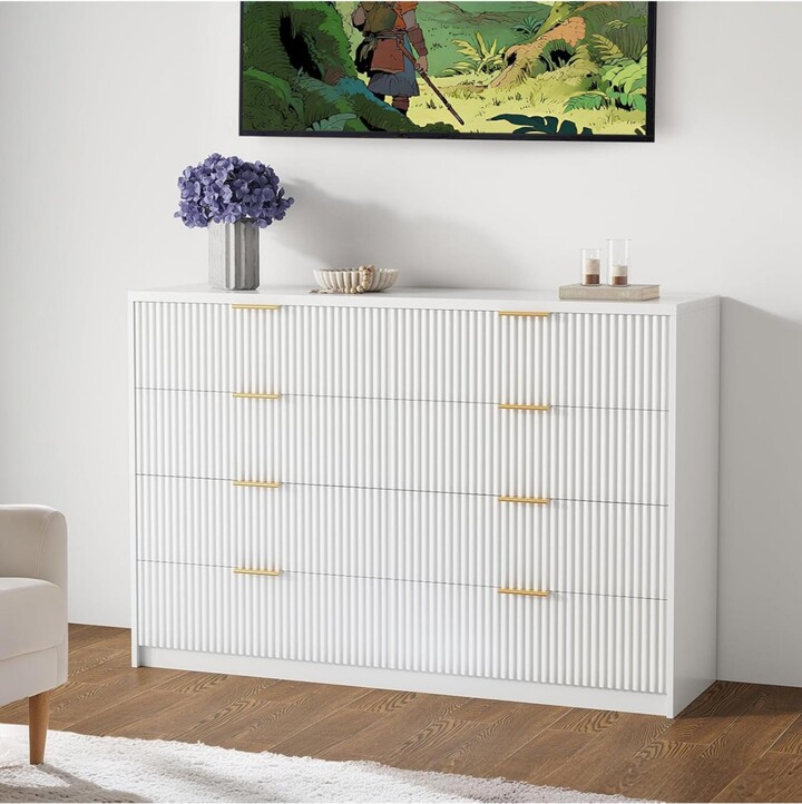 gaomon 8 Drawer Fluted Dresser for Bedroom 55\