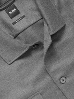Thumbnail for your product : HUGO BOSS Nolan Virgin Wool-Blend Flannel Overshirt