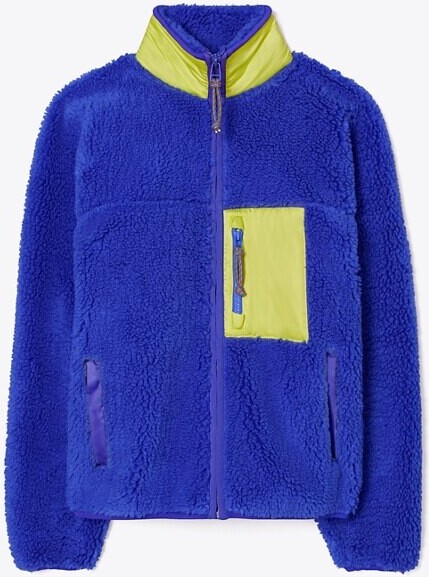 Tory Burch High-Pile Fleece Zip Jacket - ShopStyle