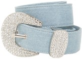 Thumbnail for your product : B-Low the Belt 40mm Cotton Denim Belt W/crystal Buckle