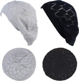 Thumbnail for your product : Be Your Own Style BYOS Chic Soft Knit Airy Cutout Lightweight Slouchy Crochet Beret Beanie Hat