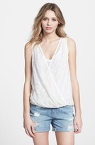 Thumbnail for your product : Ella Moss Embroidered Silk Surplice Tank