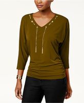 Thumbnail for your product : JM Collection Chain-Trim Dolman-Sleeve Top, Created for Macy's