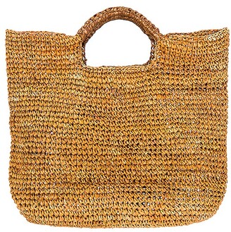 florabella Small Napa Lux Bag in Natural & Gold - Tan. Size all.