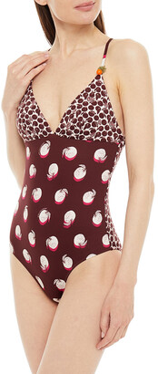 Stella McCartney Embellished Printed Swimsuit