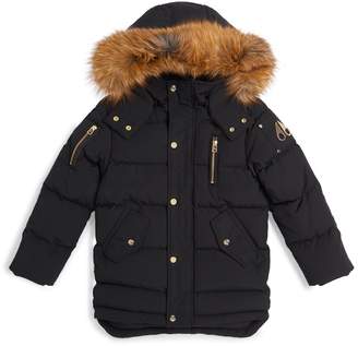 Moose Knuckles Kids Fox Fur Hooded Jacket