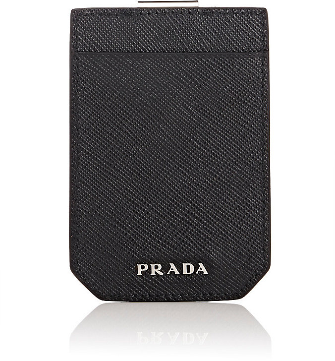 Prada Men's MoneyClip Card Case ShopStyle Wallets