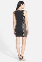 Thumbnail for your product : BCBGMAXAZRIA Embellished & Embroidered Ponte Knit Sheath Dress